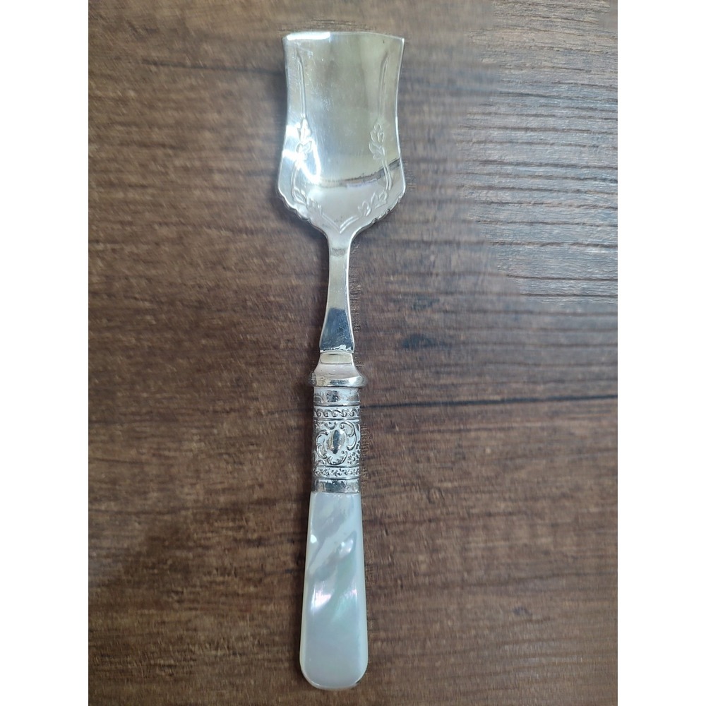 Antique Sheffield EP A1 Preserve Jam Server Spoon Mother of Pearl Handle England